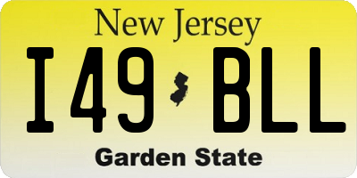 NJ license plate I49BLL