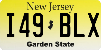 NJ license plate I49BLX