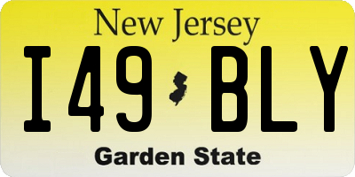 NJ license plate I49BLY