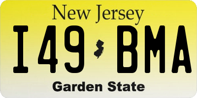 NJ license plate I49BMA