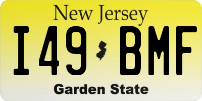 NJ license plate I49BMF