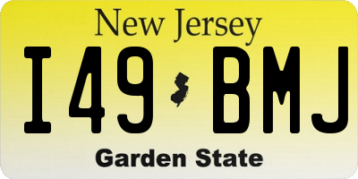 NJ license plate I49BMJ
