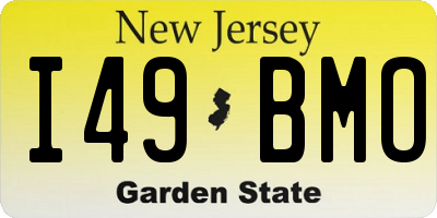 NJ license plate I49BMO