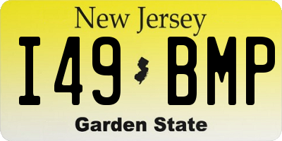 NJ license plate I49BMP