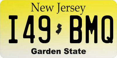 NJ license plate I49BMQ