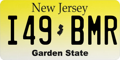 NJ license plate I49BMR