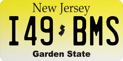 NJ license plate I49BMS