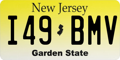 NJ license plate I49BMV
