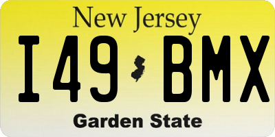 NJ license plate I49BMX