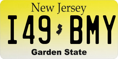 NJ license plate I49BMY