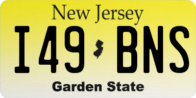 NJ license plate I49BNS
