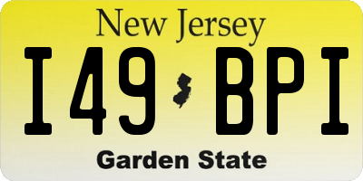 NJ license plate I49BPI