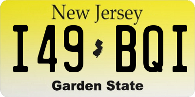 NJ license plate I49BQI