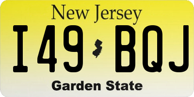 NJ license plate I49BQJ