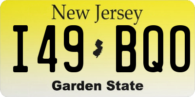 NJ license plate I49BQO