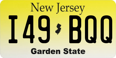 NJ license plate I49BQQ