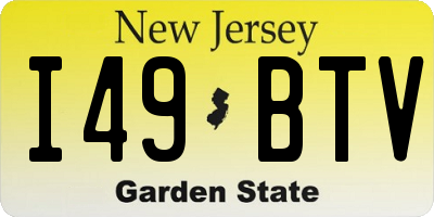 NJ license plate I49BTV