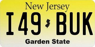 NJ license plate I49BUK