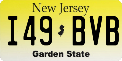 NJ license plate I49BVB