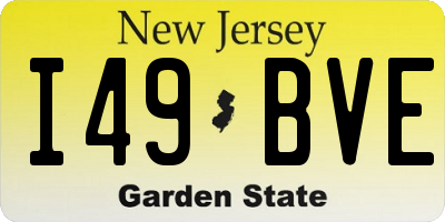 NJ license plate I49BVE
