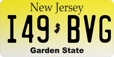 NJ license plate I49BVG