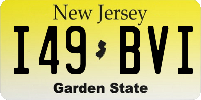 NJ license plate I49BVI