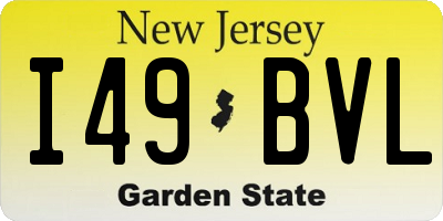 NJ license plate I49BVL
