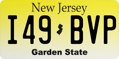 NJ license plate I49BVP