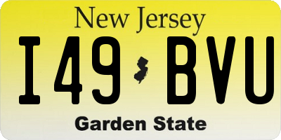 NJ license plate I49BVU