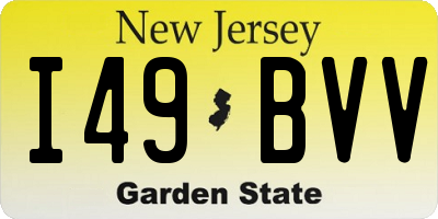 NJ license plate I49BVV