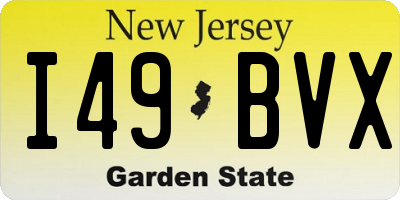 NJ license plate I49BVX