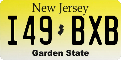NJ license plate I49BXB
