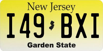 NJ license plate I49BXI