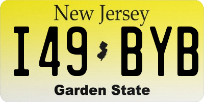 NJ license plate I49BYB