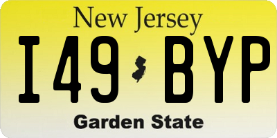 NJ license plate I49BYP