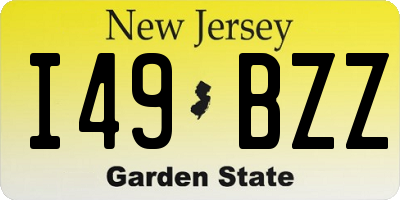 NJ license plate I49BZZ