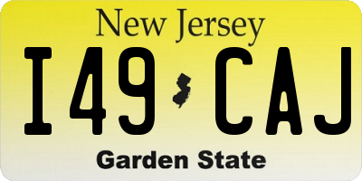 NJ license plate I49CAJ