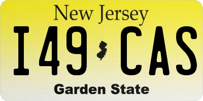 NJ license plate I49CAS