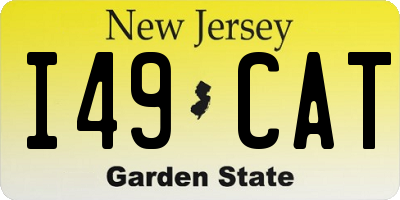 NJ license plate I49CAT