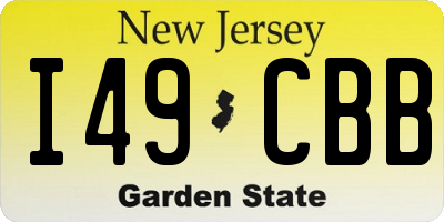 NJ license plate I49CBB