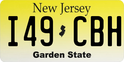 NJ license plate I49CBH