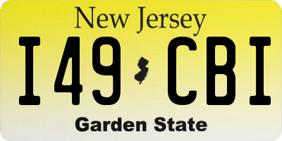 NJ license plate I49CBI