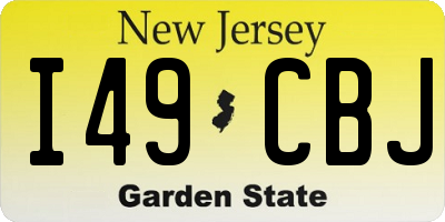 NJ license plate I49CBJ