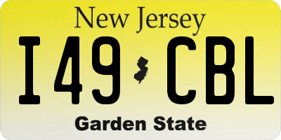 NJ license plate I49CBL