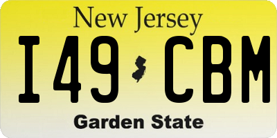 NJ license plate I49CBM