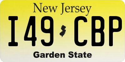 NJ license plate I49CBP