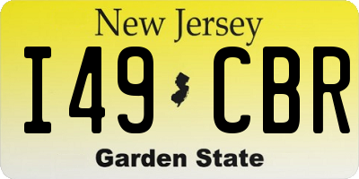 NJ license plate I49CBR