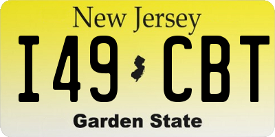 NJ license plate I49CBT