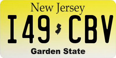 NJ license plate I49CBV