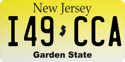 NJ license plate I49CCA